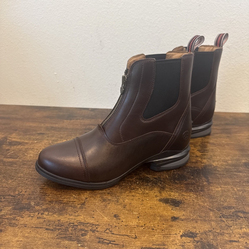 Ariat Women’s Devon Nitro Paddock Boots Size 9.5 B Zip Up In Waxed Chocolate NEW